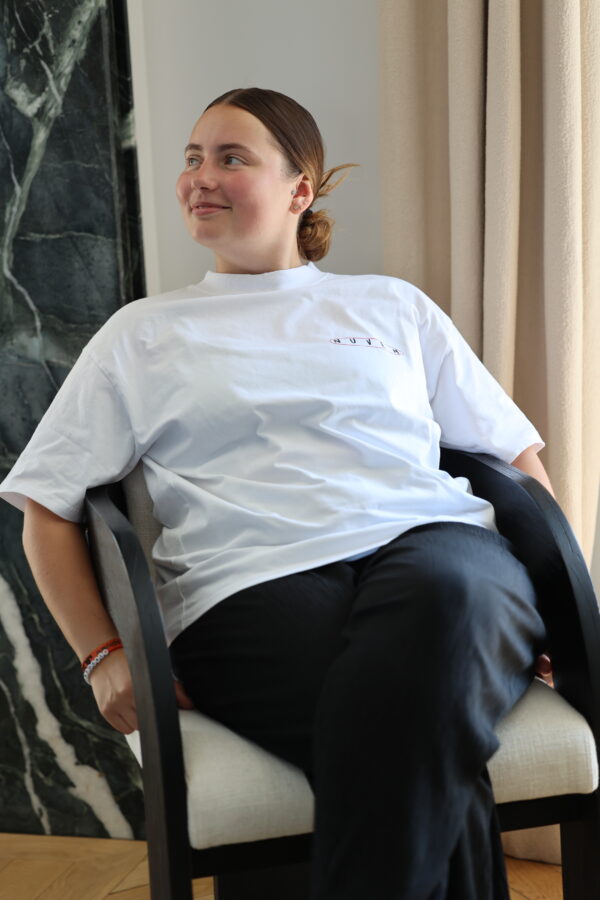 T SHIRT MOT CROISÉS <br /> BLANC – Image 4