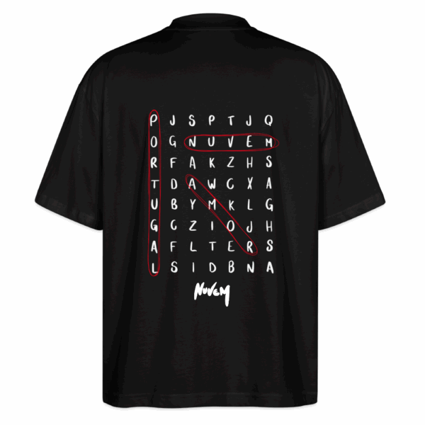 T SHIRT MOT CROISÉS <br /> NOIR – Image 2